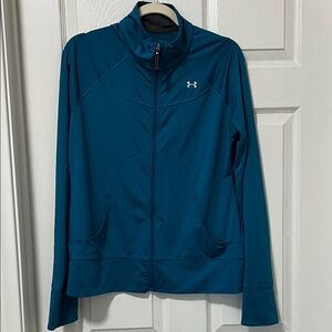 Under Armour teal Blue Full-Zip Jacket - women large